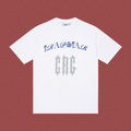 Trapstar Arch Logo & "CRC" Gothic Tee - White/Blue