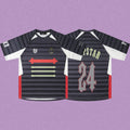 Trapstar Horizontal Stripe Football Jersey - Black/White/Red